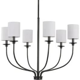 Progress Lighting Bonita 6-Light Chandelier - 120V - Matte Black