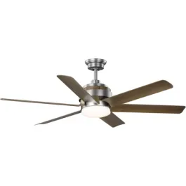 Progress Lighting Kaysville 56" 5-Blade LED Ceiling Fan - 3000K - 120V - Antique Nickel