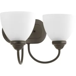 Progress Lighting Heart 2-Light Bath Vanity Light - 120V - Antique Bronze