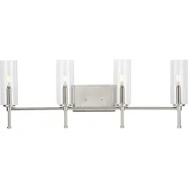 Progress Lighting Elara 4-Light Bath Vanity Light - 120V - Brushed Nickel
