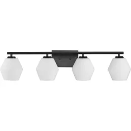 Progress Lighting Copeland 4-Light Bath Vanity Light - 120V - Matte Black