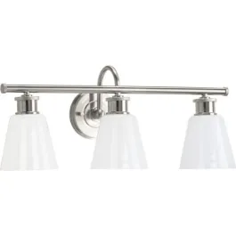 Progress Lighting Ashford 3-Light Bath Vanity Light - 120V - Brushed Nickel