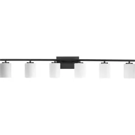 Progress Lighting Replay 6-Light Bath Vanity Light - 120V - Textured Black