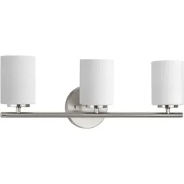 Progress Lighting Replay 3-Light Bath Vanity Light - 120V - Brushed Nickel
