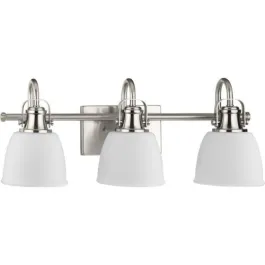 Progress Lighting Preston 3-Light Bath Vanity Light - 120V - Brushed Nickel