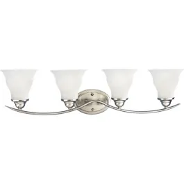 Progress Lighting Trinity 4-Light Bath Vanity Light - 120V - Brushed Nickel