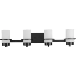 Progress Lighting Reiss 4-Light Bath Vanity Light - 120V - Matte Black