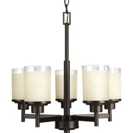 Progress Lighting Alexa 20" 5-Light Chandelier - 120V - Antique Bronze