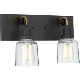 Progress Lighting Rushton 2-Light Bath Vanity Light - 120V - Graphite