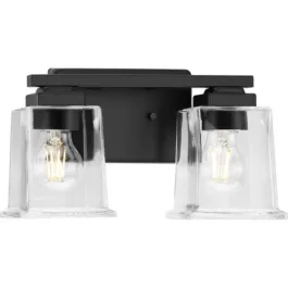 Progress Lighting Gilmour 2-Light Bath Vanity Light - 120V - Matte Black