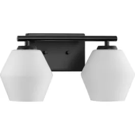 Progress Lighting Copeland 2-Light Bath Vanity Light - 120V - Matte Black