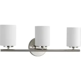 Progress Lighting Replay 3-Light Bath Vanity Light - 120V - Polished Nickel