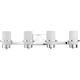 Progress Lighting Reiss 4-Light Bath Vanity Light - 120V - Polished Chrome
