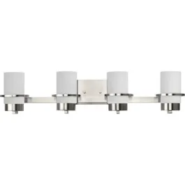 Progress Lighting Reiss 4-Light Bath Vanity Light - 120V - Brushed Nickel