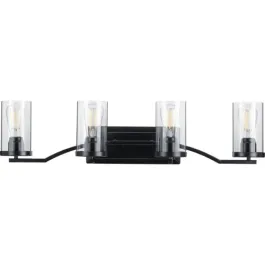 Progress Lighting Lassiter 4-Light Bath Vanity Light - 120V - Matte Black