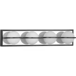 Progress Lighting Pearl 4-Light LED Bath Vanity Light - 3000K - 120V - Matte Black