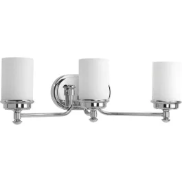 Progress Lighting Glide 3-Light Bath Vanity Light - 120V - Polished Chrome