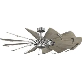 Progress Lighting Springer 60" 12-Blade Windmill Ceiling Fan - 120V - Antique Nickel