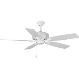 Progress Lighting Edgefield 52" 5-Blade Ceiling Fan - Reversible Blades - 120V - White