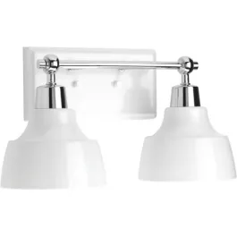 Progress Lighting Bramlett 2-Light Bath Vanity Light - 120V - Polished Chrome