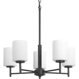 Progress Lighting Replay 21" 5-Light Chandelier - 120V - Textured Black