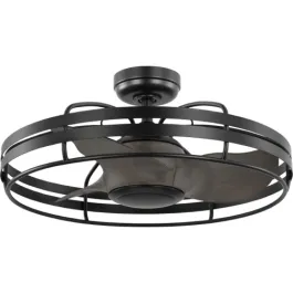 Progress Lighting Bastrop 26" 3-Blade Ceiling Fan - 120V - Matte Black