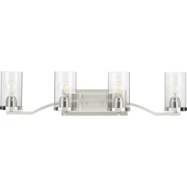 Progress Lighting Lassiter 4-Light Bath Vanity Light - 120V - Brushed Nickel