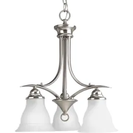 Progress Lighting Trinity 19" 3-Light Chandelier - 120V - Brushed Nickel