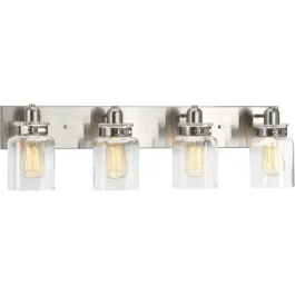 Progress Lighting Calhoun 4-Light Bath Vanity Light - 120V - Brushed Nickel