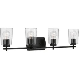 Progress Lighting Adley 4-Light Bath Vanity Light - 120V - Matte Black