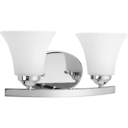 Progress Lighting Adorn 2-Light Bath Vanity Light - 120V - Polished Chrome
