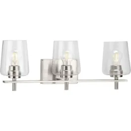 Progress Lighting Calais 3-Light Bath Vanity Light - 120V - Brushed Nickel