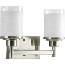 Progress Lighting Alexa 2-Light Bath Vanity Light - 120V - Brushed Nickel