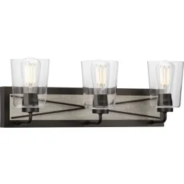 Progress Lighting Briarwood 3-Light Bath Vanity Light - 120V - Graphite