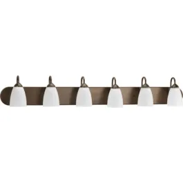 Progress Lighting Gather 6-Light Bath Vanity Light - 120V - Antique Bronze