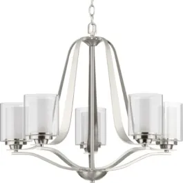 Progress Lighting Kene 5-Light Chandelier - 120V - Brushed Nickel