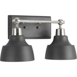 Progress Lighting Bramlett 2-Light Bath Vanity Light - 120V - Brushed Nickel
