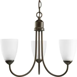 Progress Lighting Gather 19" 3-Light Chandelier - 120V - Antique Bronze