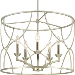 Progress Lighting Landree 23" 5-Light Chandelier - 120V - Silver Ridge