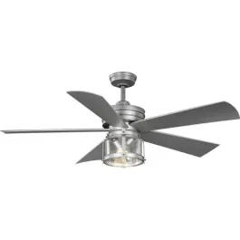 Progress Lighting Midvale 56" 5-Blade Ceiling Fan - 120V - Galvanized Finish