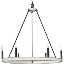 Progress Lighting Galloway 6-Light Chandelier - 120V - Matte Black