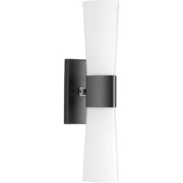 Progress Lighting Zura 2-Light Bath Vanity Light - 120V - Matte Black