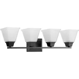 Progress Lighting Clifton Heights 4-Light Bath Vanity Light - 120V - Matte Black