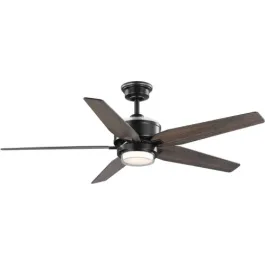 Progress Lighting Byars 54" 5-Blade LED Ceiling Fan - Reversible Blades - 3000K - 120V - Matte Black