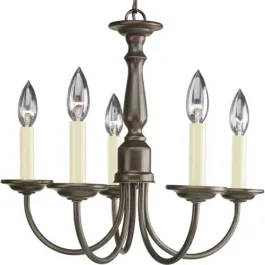 Progress Lighting Five Light 18" 5-Light Chandelier - 120V - Antique Bronze