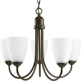 Progress Lighting Gather 21" 5-Light Chandelier - 120V - Antique Bronze
