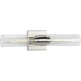 Progress Lighting Clarion 2-Light Bath Vanity Light - 120V - Brushed Nickel
