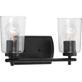 Progress Lighting Adley 2-Light Bath Vanity Light - 120V - Matte Black