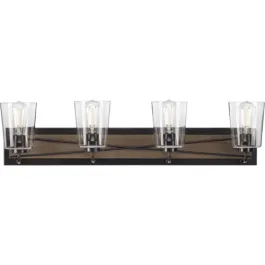 Progress Lighting Briarwood 4-Light Bath Vanity Light - 120V - Antique Bronze