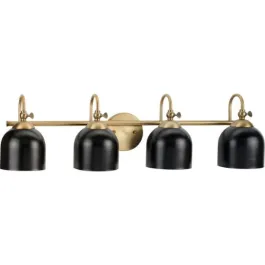 Progress Lighting Dalton 4-Light Bath Vanity Light - 120V - Vintage Brass